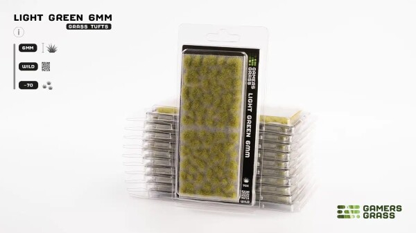 Набір пучків трави дикої світло-зеленої Light Green 6мм - Wild Gamers Grass GG6-LG детальное изображение Наборы деталировки Диорамы