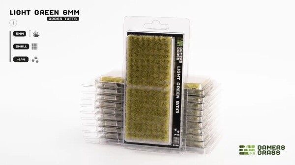 Набір пучків дрібної світлої зеленої трави Light Green 6мм - Small Gamers Grass GG6-LGs детальное изображение Наборы деталировки Диорамы