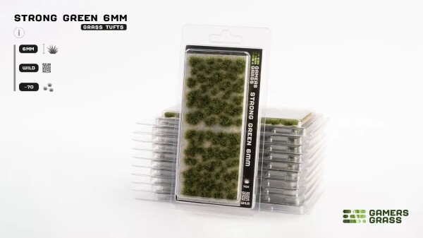Набір пучків трави дикої зеленої Strong Green 6мм - Wild Gamers Grass GG6-SG детальное изображение Наборы деталировки Диорамы