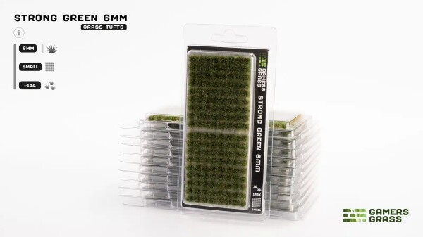 Набір пучків дрібної  зеленої трави Strong Green 6мм - Small Gamers Grass GG6-SGs детальное изображение Наборы деталировки Диорамы