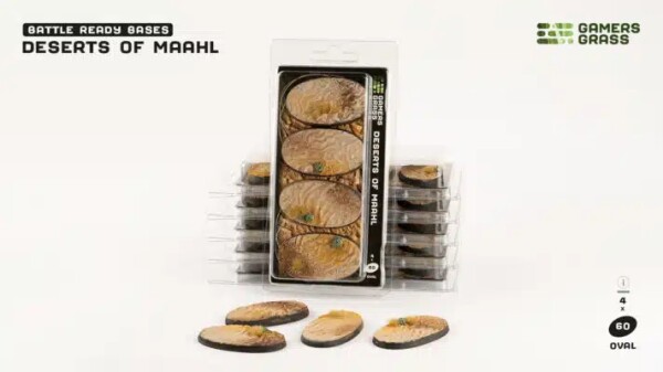 Підставка для фігур Deserts of Maahl - Oval 60 мм 4 шт Gamers Grass GGB-DO60 детальное изображение Разное Инструменты