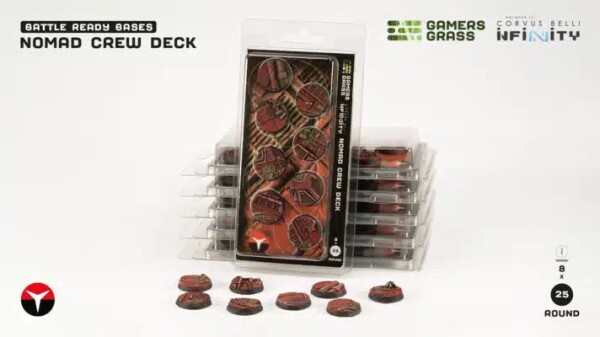 Підставка для фігур Nomad Crew Deck - Round 25 мм 8 шт Gamers Grass GGB-NCDR25 детальное изображение Разное Инструменты