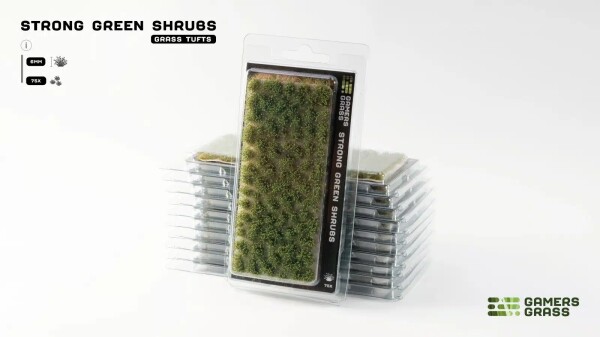 Набір пучків трави яскраво-зелені кущі Strong Green Shrubs 6мм Gamers Grass GGFS-SG детальное изображение Наборы деталировки Диорамы