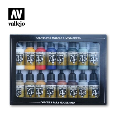 Набір акрилових фарб Основні кольори 16шт (Basic Colors 16 pcs) Vallejo VAL 71178 детальное изображение Наборы красок Краски