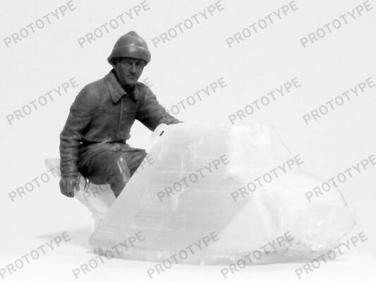 Французский танковый экипаж Второй мировой войны детальное изображение Фигуры 1/35 Фигуры