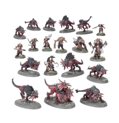 Игровой набор Warhammer AGE OF SIGMAR SPEARHEAD: BLADES OF KHORNE - FANGS OF THE BLOOD GOD детальное изображение Кхорниты Хаос
