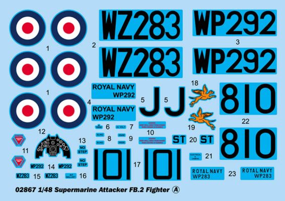 Збірна модель 1/48 Британський реактивний винищувач FB.2 Trumpeter 02867 детальное изображение Самолеты 1/48 Самолеты