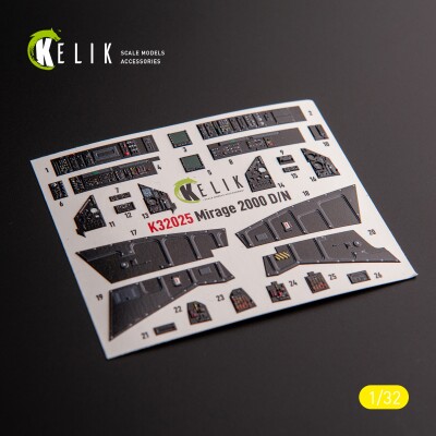 Mirage 2000D/N 3D decal interior for Kitty Hawk/Zimi models 1/32 KELIK K32025 детальное изображение 3D Декали Афтермаркет