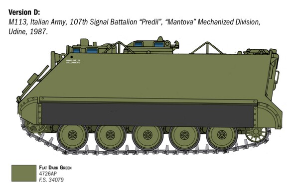 Збірна модель 1/35 Бронетранспортер М113A1 Italeri 6753 детальное изображение Бронетехника 1/35 Бронетехника