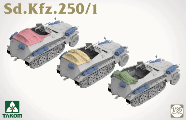 Збірна модель 1/35 Бронетранспортер Sd.Kfz.250/1 Takom 2184 детальное изображение Бронетехника 1/35 Бронетехника