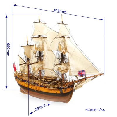 Scale wooden model 1/54 Ship &quot;Endeavour&quot; OcCre 14005 детальное изображение Корабли Модели из дерева