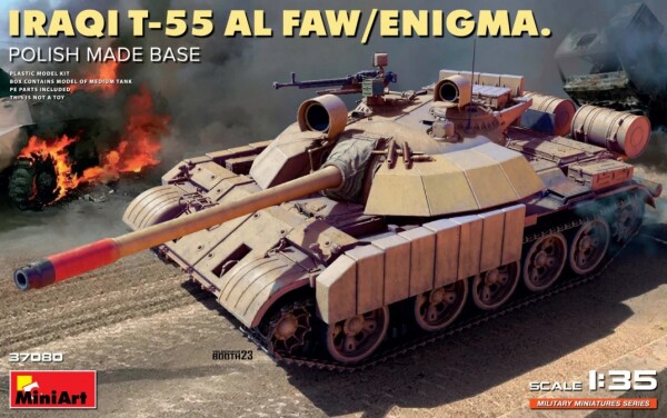 Сборная модель 1/35 Иракский танк Т-55 «Faw/Enigma». (Основание польского производства) Miniart детальное изображение Бронетехника 1/35 Бронетехника