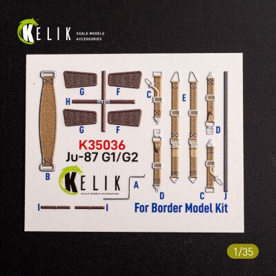 Ju-87 G1/G2 3D декаль интерьер для комплекта Border Models 1/35 КЕЛИК K35036 детальное изображение 3D Декали Афтермаркет