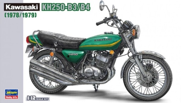 Збірна модель 1/12 Мотоцикл Kawasaki KH250-B3/B4 (1978/1979) Hasegawa 21508 детальное изображение Мотоциклы Гражданская техника