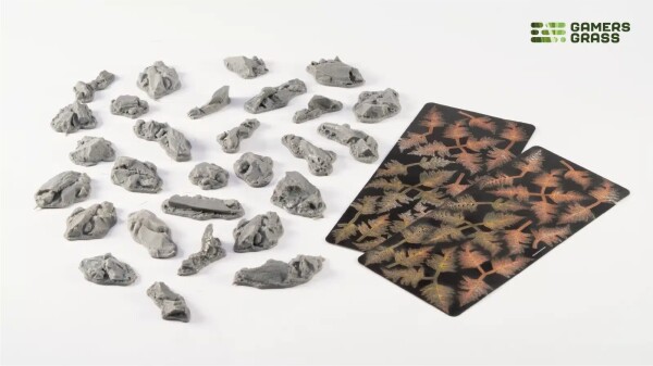 Набір для декорування підставок золота осінь Golden Autumn Glade Basing Box Gamers Grass GGSB-GAGBB детальное изображение Наборы деталировки Диорамы
