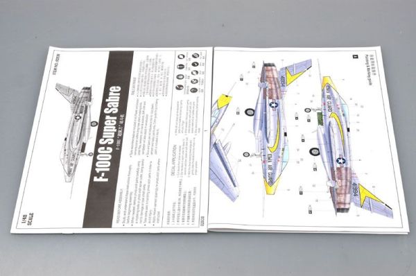 Scale model 1/48 F-100C Super Sabre Trumpeter 02836 детальное изображение Самолеты 1/48 Самолеты