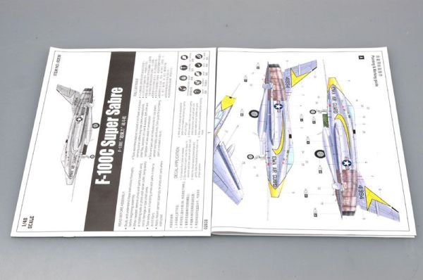 Збірна модель 1/48 Винищувач F-100C &quot;Super Saber&quot; Fighter Trumpeter 02836 детальное изображение Самолеты 1/48 Самолеты