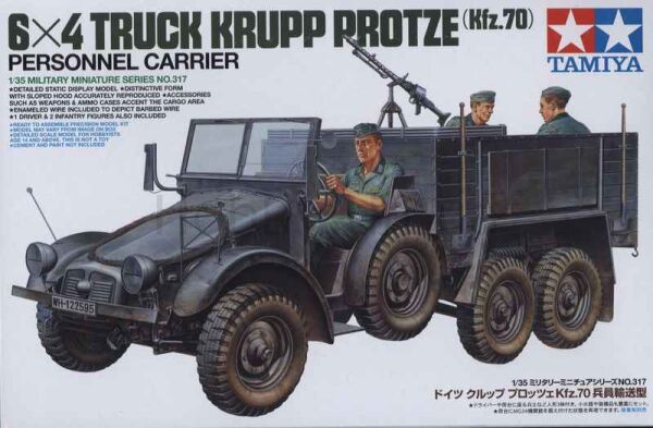 Збірна модель 1/35 Німецька вантажівка Krupp Protze 1 тонна (6х4) Tamiya 353 детальное изображение Автомобили 1/35 Автомобили