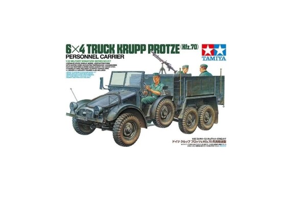 Scale model 1/35 German truck Krupp Protze (Kfz.70) 1 ton (6x4) Tamiya 35317 детальное изображение Автомобили 1/35 Автомобили