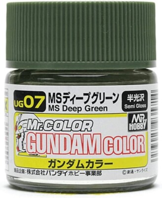 Акриловая краска на нитро основе Gundam Color (10ml) MS Deep Green / Глубокий Зеленый Mr.Color UG7 детальное изображение Акриловые краски Краски