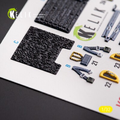 F-117A Type 1 3D декаль інтер'єр для комплекту Trumpeter 1/32 KELIK K32027 детальное изображение 3D Декали Афтермаркет