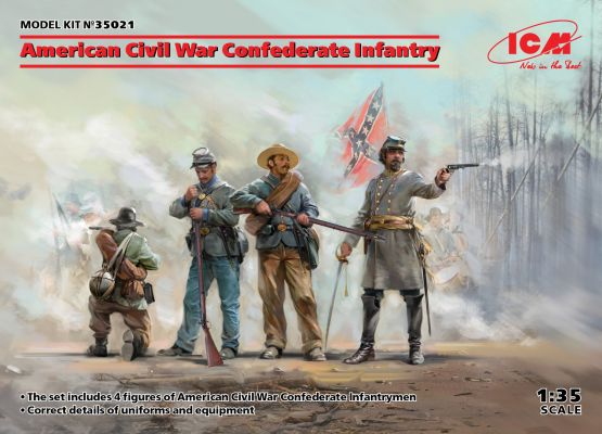 Пехота Конфедерации (американская гражданская война в США) детальное изображение Фигуры 1/35 Фигуры