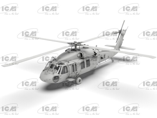 Збірна модель 1/48 Військово-транспортний вертоліт США UH-60A Black Hawk ICM 48361 детальное изображение Вертолеты 1/48 Вертолеты