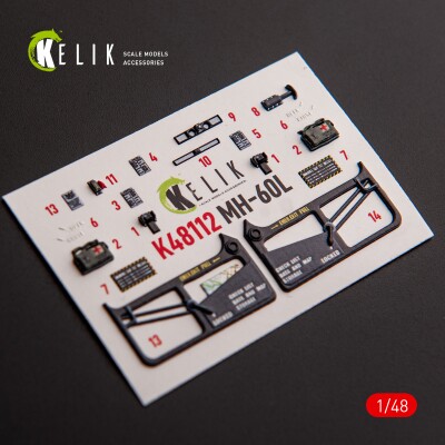 MH-60L Black Hawk 3D декаль інтер'єр для комплекту ICM 1/48 KELIK K48112 детальное изображение 3D Декали Афтермаркет