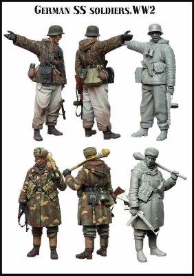 German SS soldiers. WW2 детальное изображение Фигуры 1/35 Фигуры