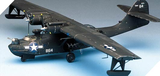 Збірна модель 1/72 Американський патрульний бомбардувальник PBY-5A Catalina [Black Cat] Academy 12487 детальное изображение Самолеты 1/72 Самолеты
