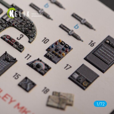 ARMSTRONG WHITWORTH WHITLEY MK.V 3D декаль інтер'єр для комплекту Airfix 1/72 KELIK K72159 детальное изображение 3D Декали Афтермаркет