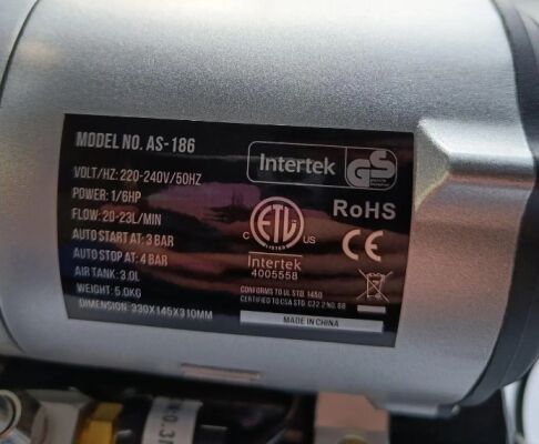 Oil-free compressor AS-186 for an airbrush with a receiver, filter and reducer детальное изображение Компрессоры Инструменты