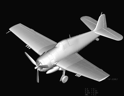 Збірна модель винищувача F6F-3 Hellcat Early Version детальное изображение Самолеты 1/48 Самолеты