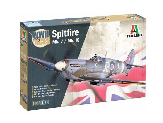 Сборная модель 1/72 Самолет Supermarine Spitfire Mk.V / Mk.IX Aces Italeri 1482 детальное изображение Самолеты 1/72 Самолеты