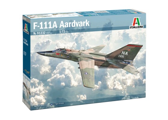 Збірна модель 1/72 Літак F-111A Aardvark Italeri 91232 детальное изображение Самолеты 1/72 Самолеты