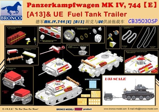 Збірна модель 1/35 Pz Kpfw Mk.IV та причіп-цистерна з паливом UE Bronco CB35030SP детальное изображение Бронетехника 1/35 Бронетехника