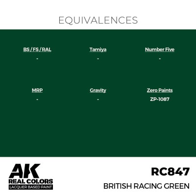 Alcohol-based acrylic paint British Racing Green / Green British AK-interactive RC847 детальное изображение Real Colors Краски
