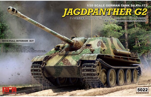 Scale model 1/35 Jagdpanther G2 with full interior and working tracks Rye Field Model RM-5022 детальное изображение Бронетехника 1/35 Бронетехника
