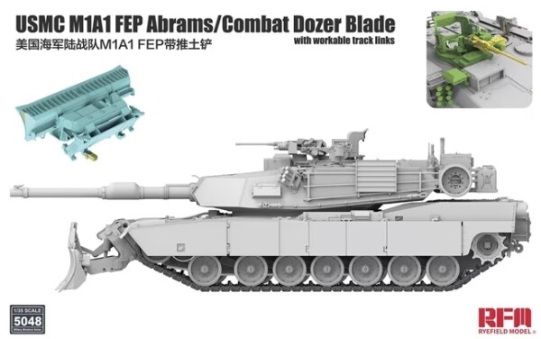 Збірна модель 1/35 Танк M1A1 FEP Абрамс із бульдозерним відвалом Rye Field Model RM-5048 детальное изображение Бронетехника 1/35 Бронетехника