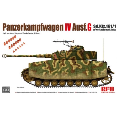 Збірна модель 1/35 Танк Panzerkampfwagen IV Ausf.G Sd.Kfz.161/1 Rye Field Model RM-5053 детальное изображение Бронетехника 1/35 Бронетехника