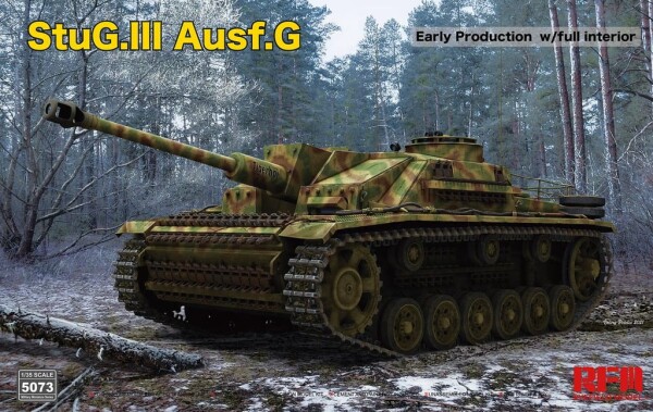 Збірна модель 1/35 САУ Stug.III Ausf.G Ранній випуск з повним інтер'єром Rye Field Model RM-5073 детальное изображение Бронетехника 1/35 Бронетехника