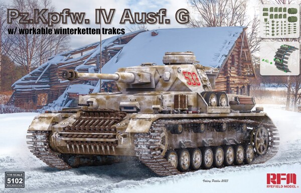Збірна модель 1/35 Танк Pz.Kpfw Танк. IV Ausf. G з робочими траками Winterketten Rye Field Model RM-5102 детальное изображение Бронетехника 1/35 Бронетехника