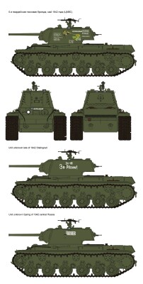 Збірна модель 1/35 Танк КВ-1 (спрощена вежа) зразка 1942 Rye Field Model RM-5041 детальное изображение Бронетехника 1/35 Бронетехника