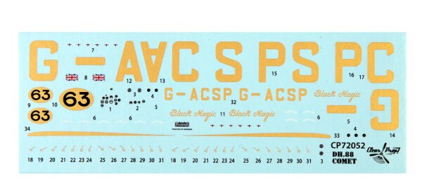 Збірна модель 1/72 Літак de Havilland DH.88 Comet G-ACSP Clear Prop Models 72052 детальное изображение Самолеты 1/72 Самолеты
