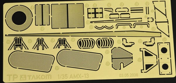 Scale model 1/35 French light tank AMX-13/75 (2 in 1) Takom 2036 детальное изображение Бронетехника 1/35 Бронетехника