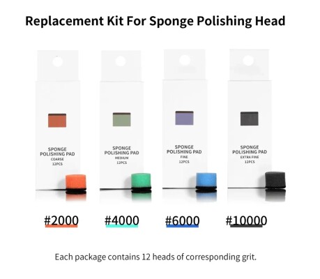 Set of polishing sponges #2000 (Coarse) (12 pcs) DSPIAE SPP-01 детальное изображение Разное Инструменты