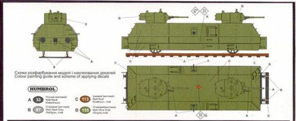 preview Mодель советского броневагона ОБ-3 с двухместной башней Т-26 (1933 г.)