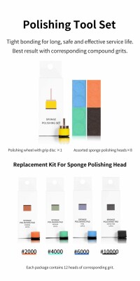Set of polishing sponges of different hardness (8 pcs.) DSPIAE SPP-S01 детальное изображение Разное Инструменты