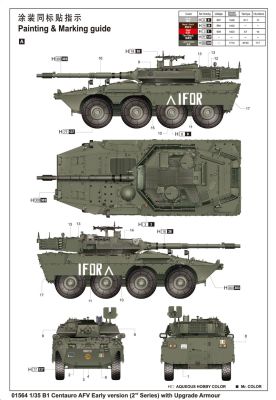 Сборная модель 1/35 Итальянская боевая машина Центауро B1 AFV ранняя версия (2-я сер.) детальное изображение Бронетехника 1/35 Бронетехника