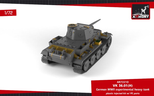 Сборная модель 1/72 Немецкий экспериментальный тяжёлый танк VK 36.01(H) Armory Models Group 72210 детальное изображение Бронетехника 1/72 Бронетехника